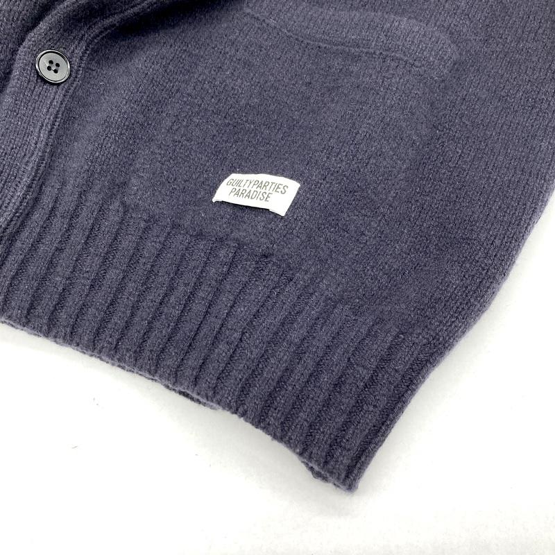 紺L【WACKOMARIA】CLASSIC CARDIGAN／新品タグ付／送料込 WACKO MARIA (ワコマリア) CLASSIC CARDIGAN ( TYPE-1 ) (クラシック