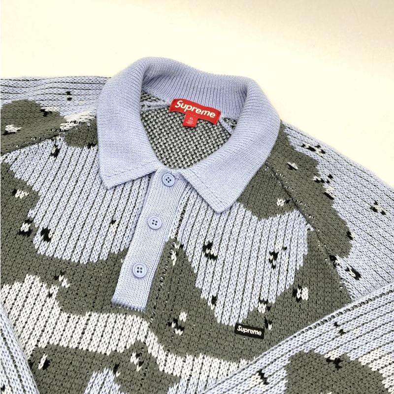 Supreme（シュプリーム） ニット ポロセーター カモフラ柄 Small Box