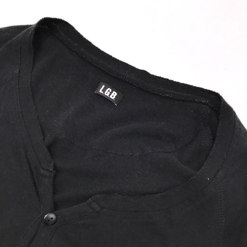 L.G.B. Tシャツ カットソー ヘンリーネック ボタン付き 日本製 半袖 