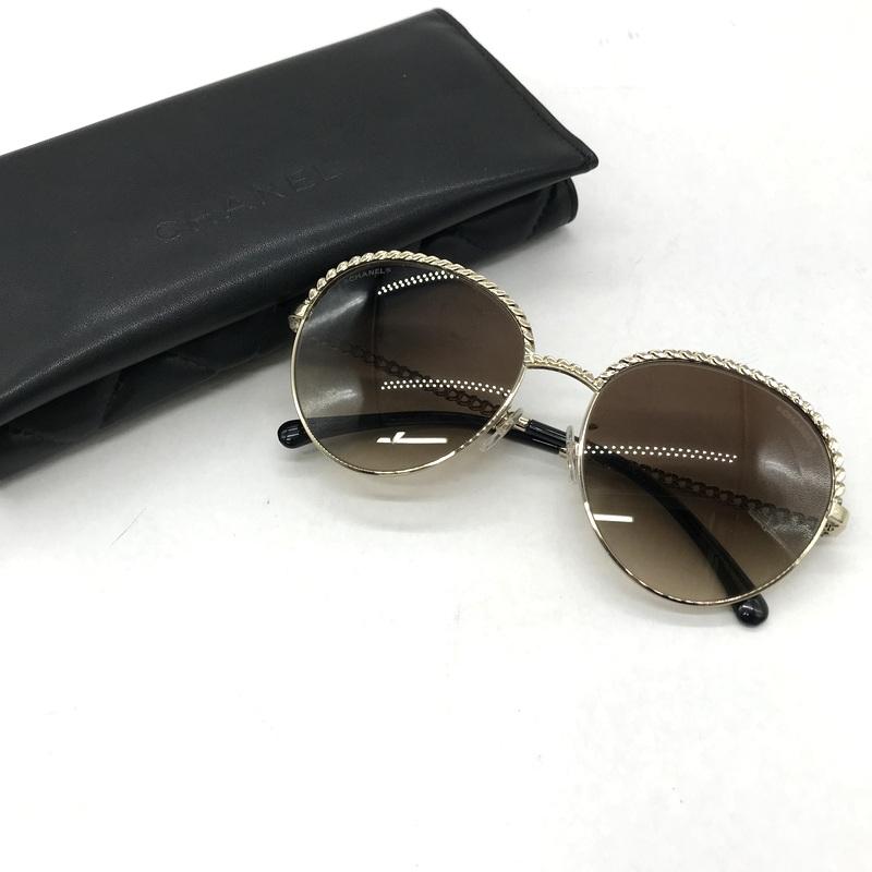 CHANEL シャネル サングラス ブラック ゴールド ココマーク ケース CHANEL シャネル サングラス ココマーク マトラッセ ブラック