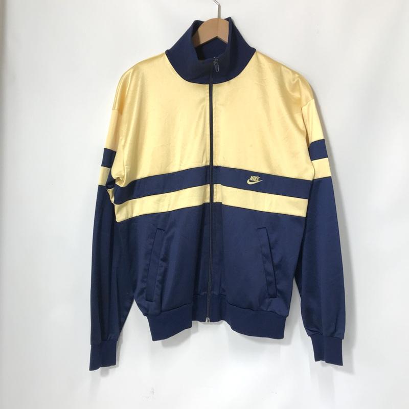 70s ナイキ NIKE ヴィンテージ トラックジャケット L ネイビー NIKE（ナイキ） トラックジャケット 70s 古着 ジャージ レトロ ジップ