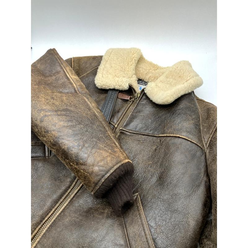 AVIREX 米国製 B-6 リアルムートン フライトジャケット 38 AVIREX（アヴィレックス） B-6 ムートンフライトジャケット レザー