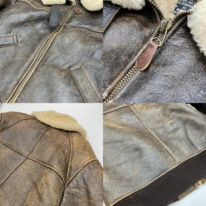 AVIREX（アヴィレックス） B-6 ムートンフライトジャケット レザー