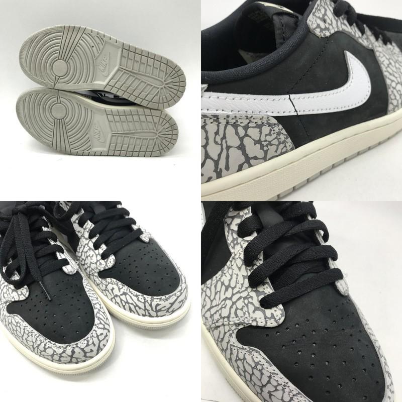 NIKE（ナイキ） スニーカー Air Jordan 1 Retro Low OG Black Cement 