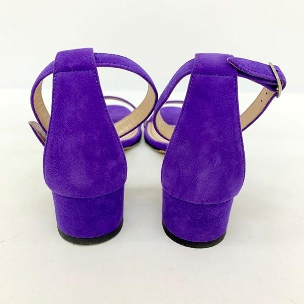 マノロブラニク パープルサンダル マノロブラニク✨ビジュー付き