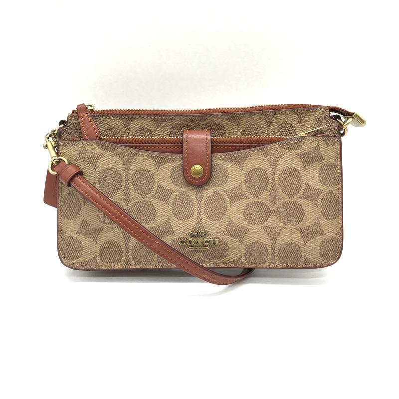 COACH　ショルダーバッグ　コーチ　シグニチャー　ブラウン コーチ アウトレット ショルダーバッグ レディース シグネチャー