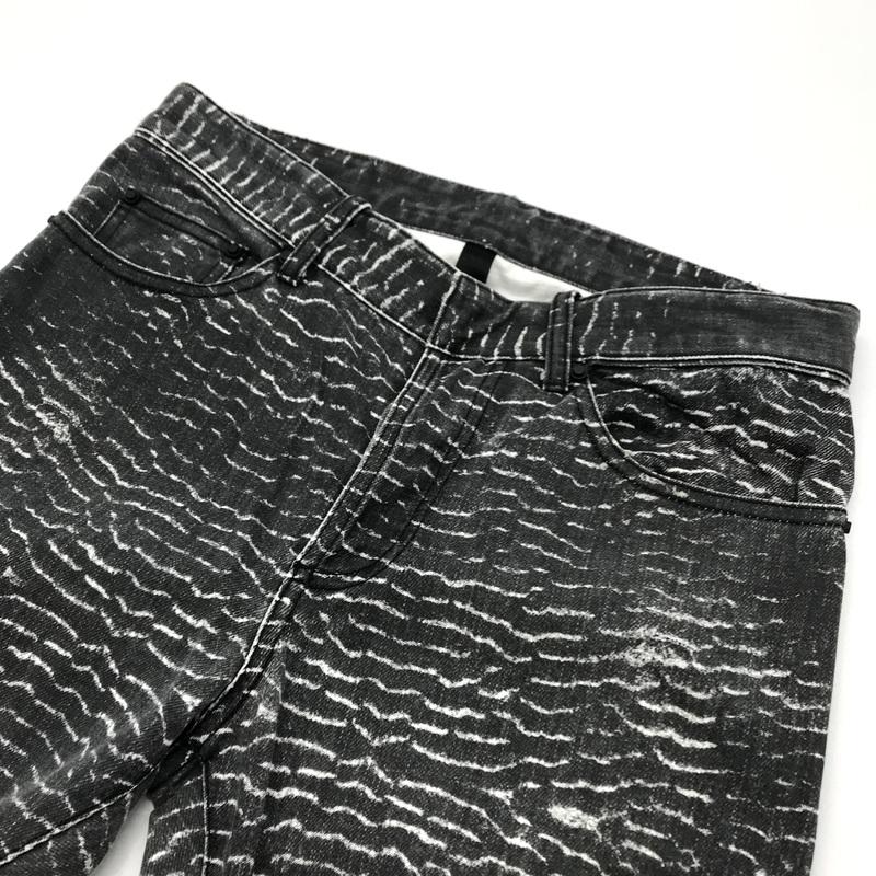 BALENCIAGA サイドジップ ブリーチ ペイント デニム グレー 44
