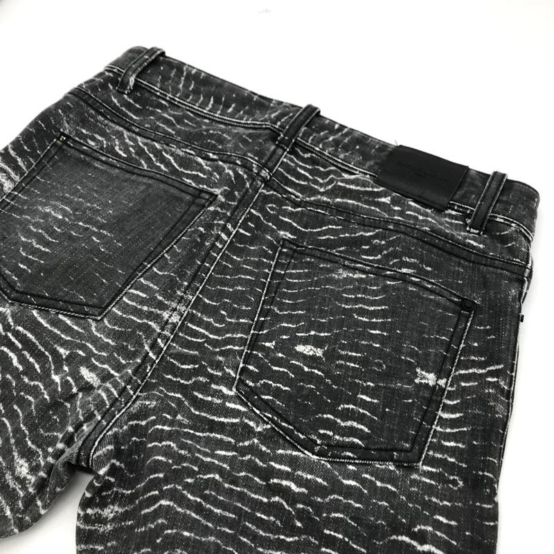 BALENCIAGA サイドジップ ブリーチ ペイント デニム グレー 44 BALENCIAGA サイドジップ ブリーチ ペイント デニム グレー 44