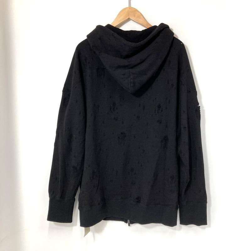 YOHJI YAMAMOTO POUR HOMME ヨウジヤマモトプールオム パーカー フーディー HP-T39-084-1-03 メンズ フリーサイズ ブラック トップス A14831◆の画像