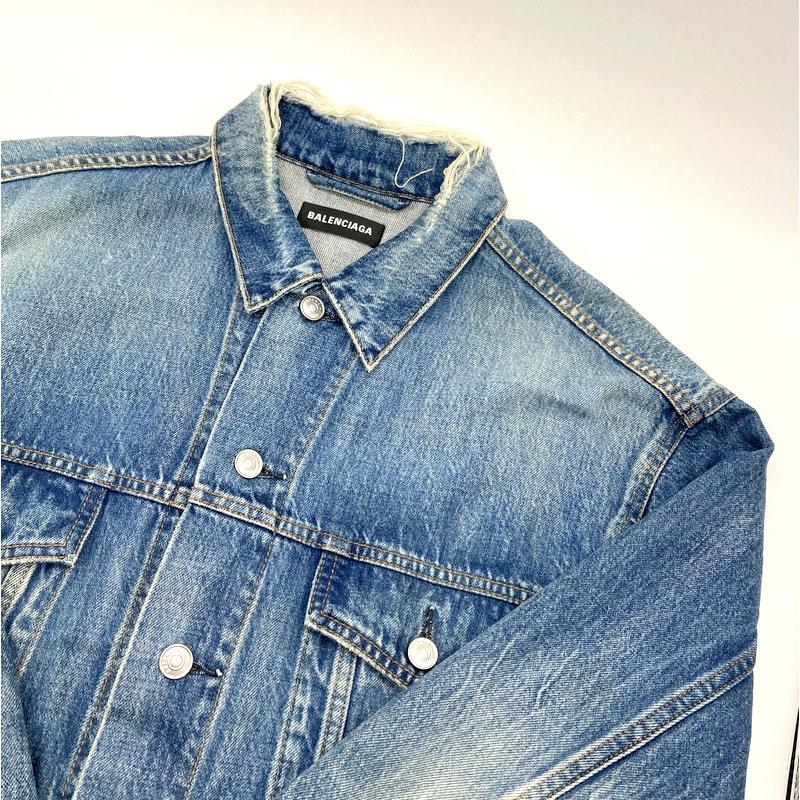 BALENCIAGA バレンシアガ　デニムジャケット　Gジャン BALENCIAGA バレンシアガ デニムジャケット バックロゴプリント