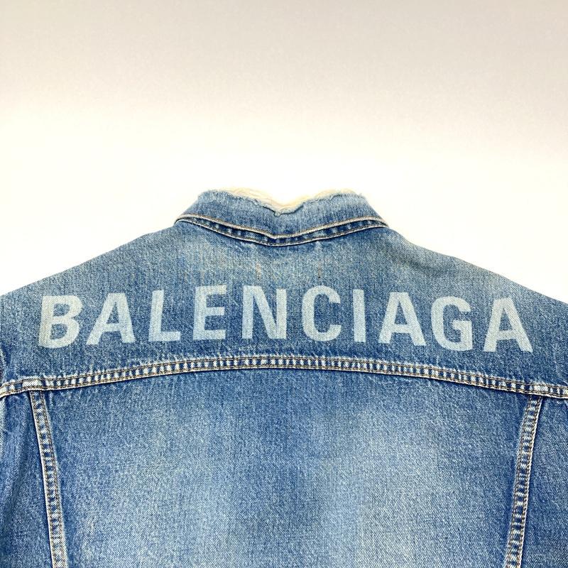 BALENCIAGA バレンシアガ デニムジャケット バックロゴプリント G