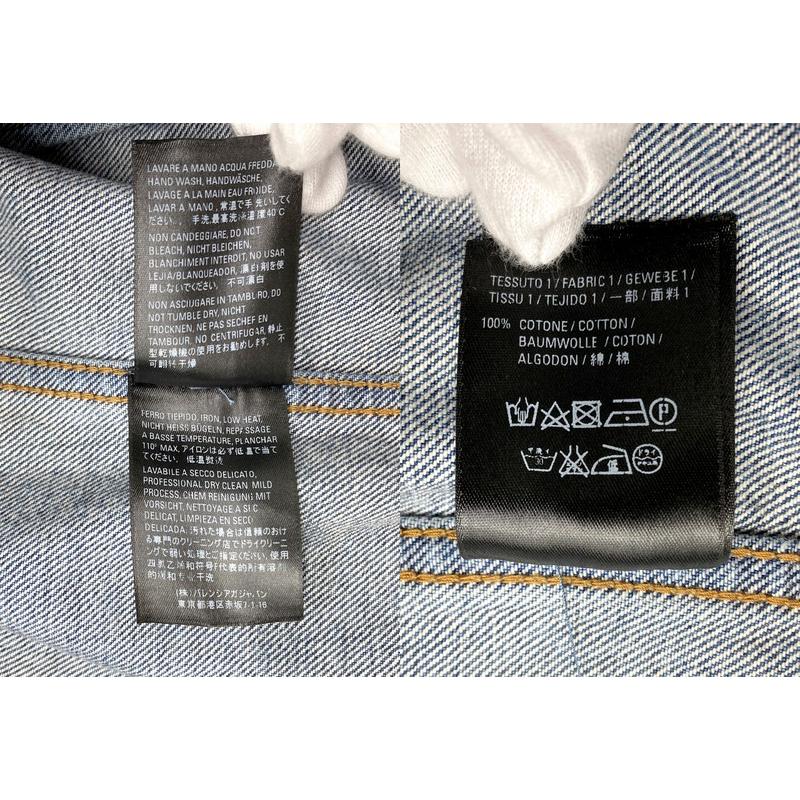 BALENCIAGA バレンシアガ デニムジャケット バックロゴプリント G