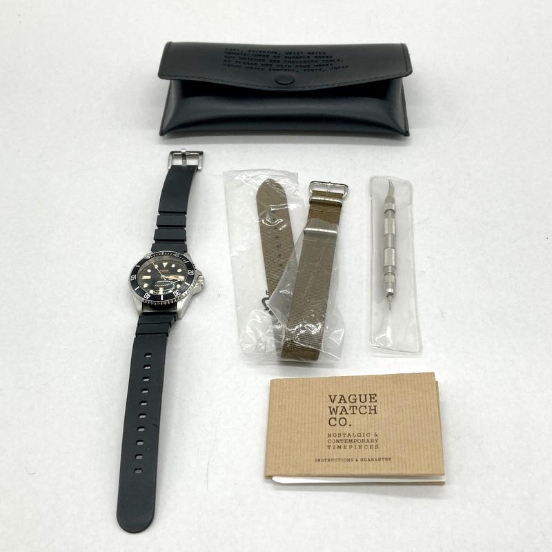 VAGUE WATCH CO. アナログ時計 ブラック VAGUE WATCH CO. - BLKSUB - ブラックサブ ”クオーツ式