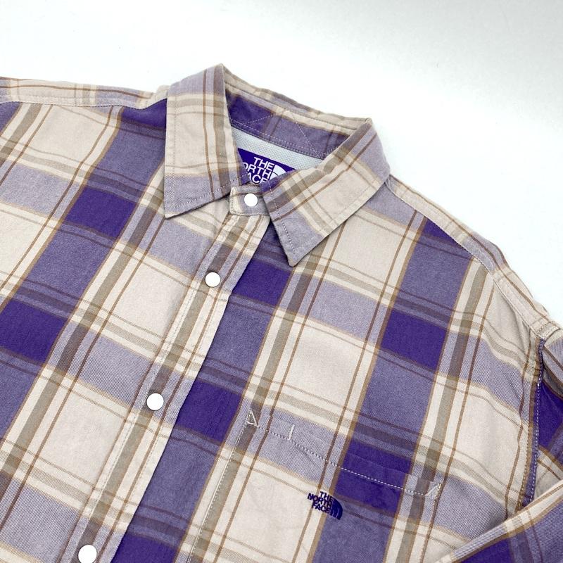 THE NORTH FACE PURPLE LABEL ザノースフェイス チェックシャツ 長袖