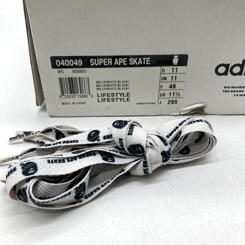 adidas A BATHING APE アディダス エイプ スニーカー SUPERSTAR APE SKATE 040049 観賞用 スーパー エイプ スケート メンズ 29.5cm 靴 B15278◆の画像
