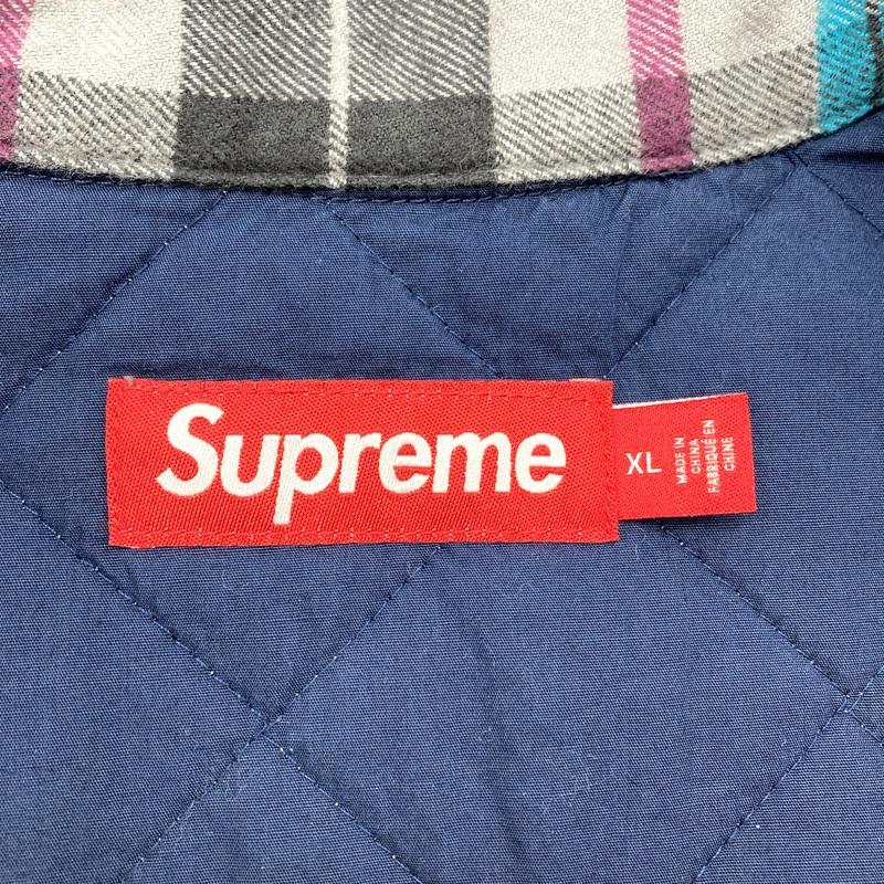 Supreme ネイビー キルティングジャケット 中古・古着通販】SUPREME (シュプリーム) Quilted Paisley Jacket