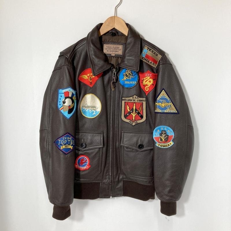 ユ*メ様 美品 BO MIKE RONNY フライトジャケット G-1 トップガ 美品 BO MIKE RONNY フライトジャケット G-1 トップガン 本革 - メルカリ