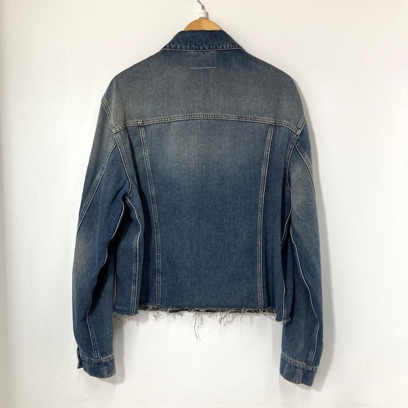 MM6 Maison Margiela メゾン マルジェラ デニムジャケット ジージャン SH0AM0047 メンズ サイズ48 Lサイズ相当 インディゴ アウター A15639◆の画像