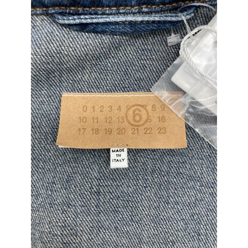 MM6 Maison Margiela メゾン マルジェラ デニムジャケット ジージャン SH0AM0047 メンズ サイズ48 Lサイズ相当 インディゴ アウター A15639◆の画像