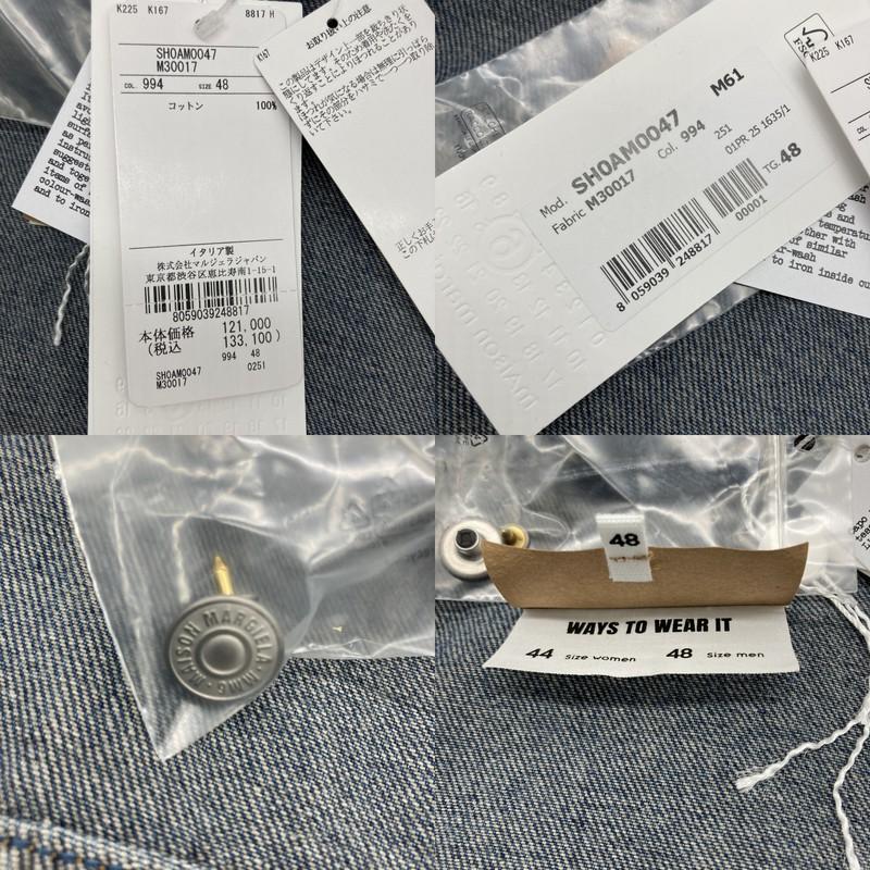 MM6 Maison Margiela メゾン マルジェラ デニムジャケット ジージャン SH0AM0047 メンズ サイズ48 Lサイズ相当 インディゴ アウター A15639◆の画像
