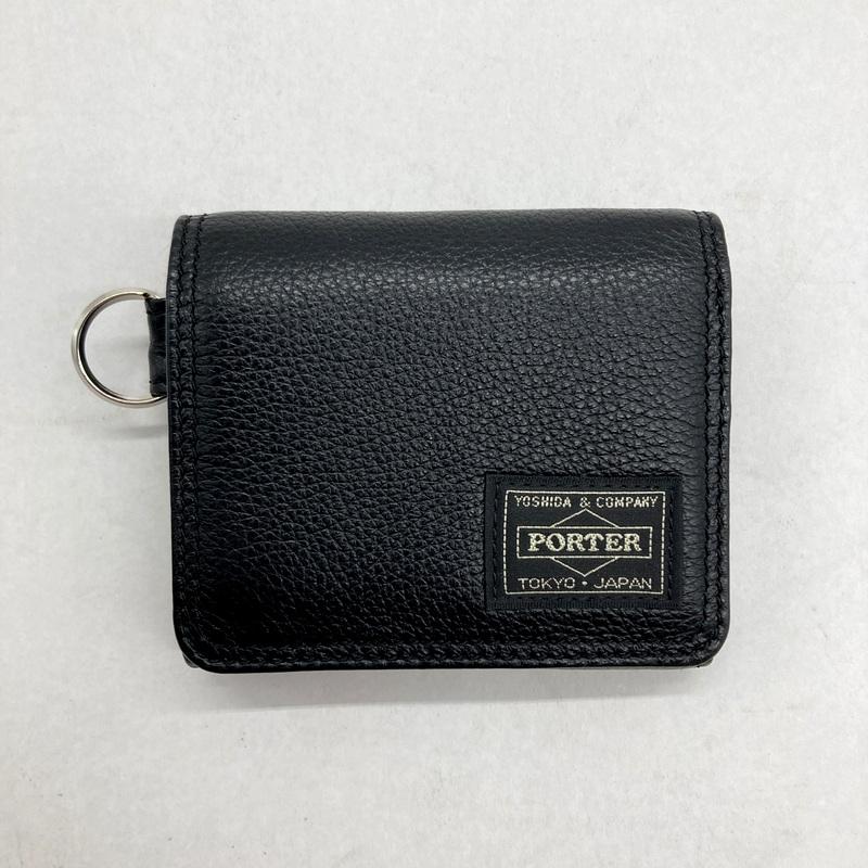 PORTER ポーター 三つ折り財布 CALM 041-03121 美品 ブラック 服飾