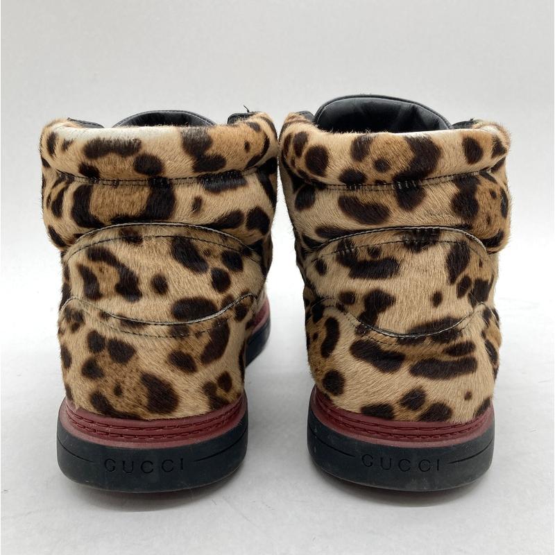 GUCCI（グッチ） 日本限定モデル レオパード柄 ハラコ ハイカット
