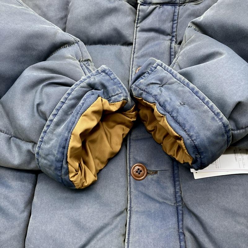 RRL ダブルアールエル Arden フェイクファートリムキルテッドジャケット 782911156001 美品 メンズ XLサイズ ブルー アウター A15770◆の画像