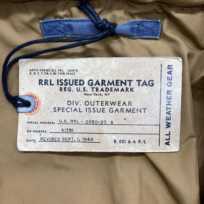 RRL ダブルアールエル Arden フェイクファートリムキルテッドジャケット 782911156001 美品 メンズ XLサイズ ブルー アウター A15770◆の画像