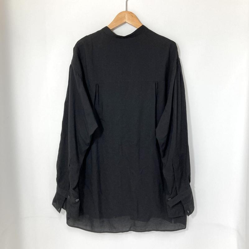 Yohji Yamamoto POUR HOMME ヨウジヤマモトプールオム 22SS W-胸切り替えPB-C シャツ 長袖 メンズ サイズ2 Sサイズ相当 ブラック トップス A15997◆の画像