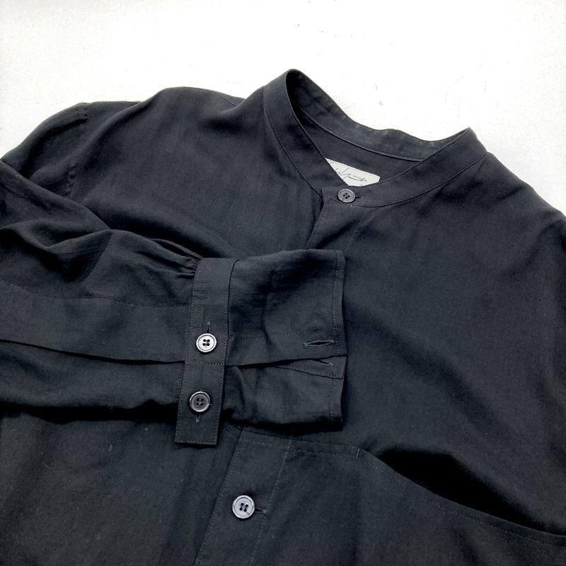 Yohji Yamamoto POUR HOMME ヨウジヤマモトプールオム 22SS W-胸切り替えPB-C シャツ 長袖 メンズ サイズ2 Sサイズ相当 ブラック トップス A15997◆の画像