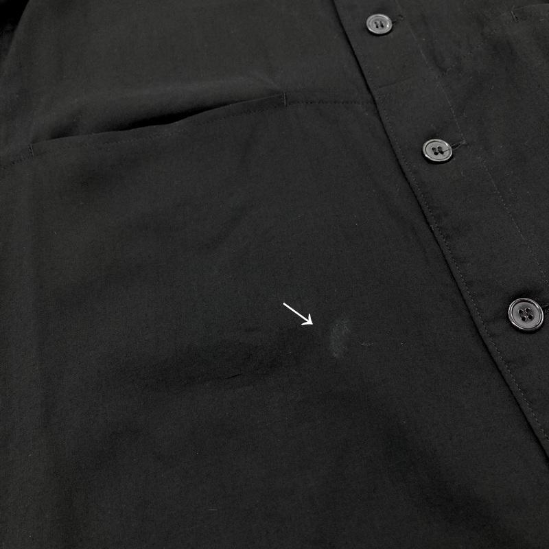Yohji Yamamoto POUR HOMME ヨウジヤマモトプールオム 22SS W-胸切り替えPB-C シャツ 長袖 メンズ サイズ2 Sサイズ相当 ブラック トップス A15997◆の画像