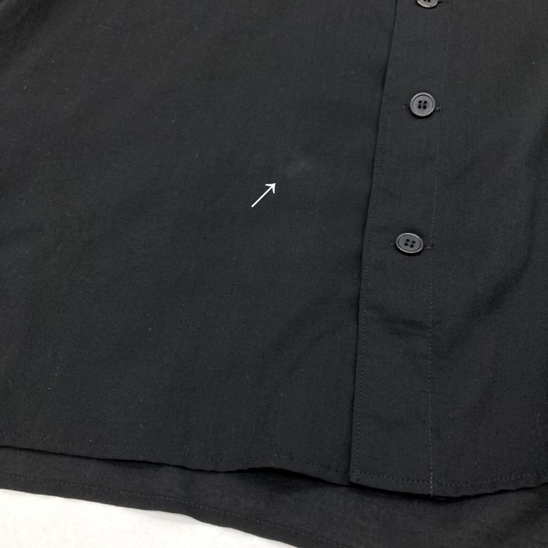 Yohji Yamamoto POUR HOMME ヨウジヤマモトプールオム 22SS W-胸切り替えPB-C シャツ 長袖 メンズ サイズ2 Sサイズ相当 ブラック トップス A15997◆の画像