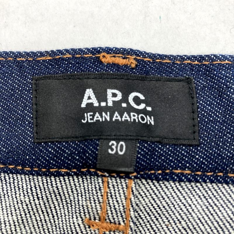 A.P.C. アーペーセー ジャン・アロン ワイドストレートデニムパンツ メンズ サイズ30 インディゴブルー ボトム A16031◆の画像