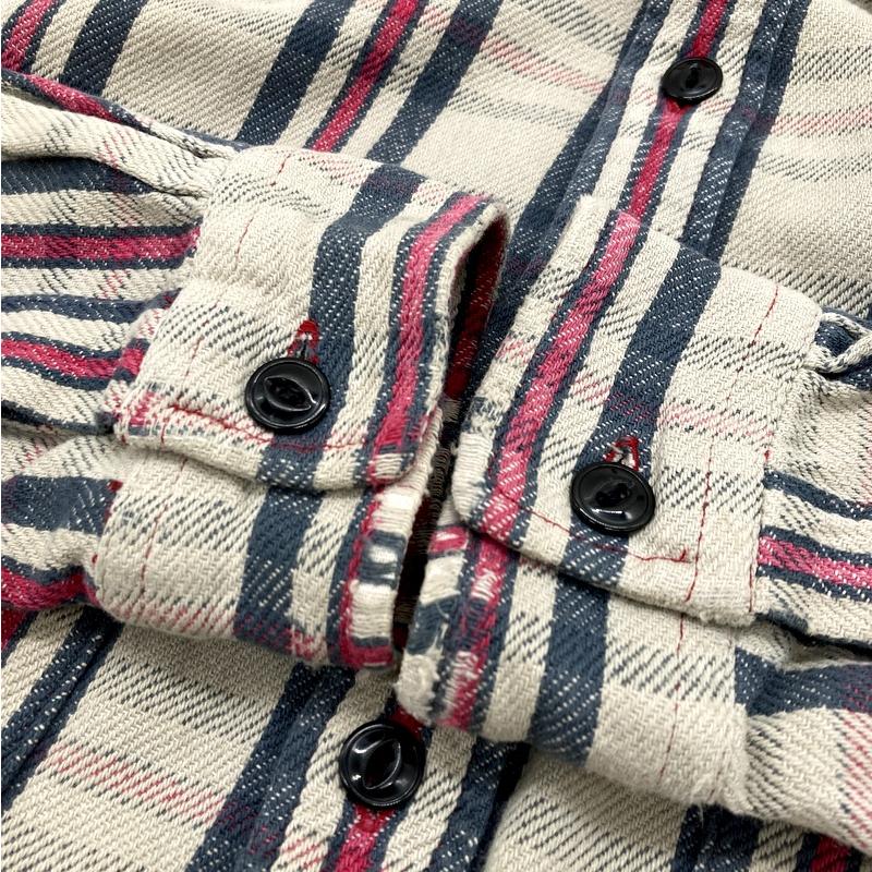 90s 三ツ星タグ RRL ダブルアールエル 長袖シャツ オンブレ Lサイズ