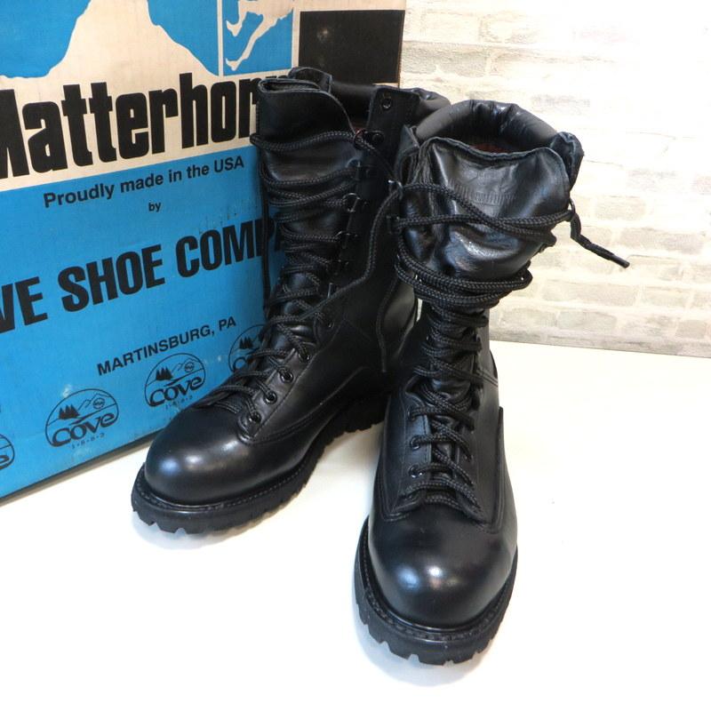 マッターホルン ブーツ 1949 ジャンプブーツ ミリタリーブーツ レースアップ ゴアテック Gore-Tex メンズ 7 1/2 25.5cm相当  ブラック Matterhorn 靴 W7225S☆ :1-240003450101:サンステップ Yahoo!店 - 通販 -