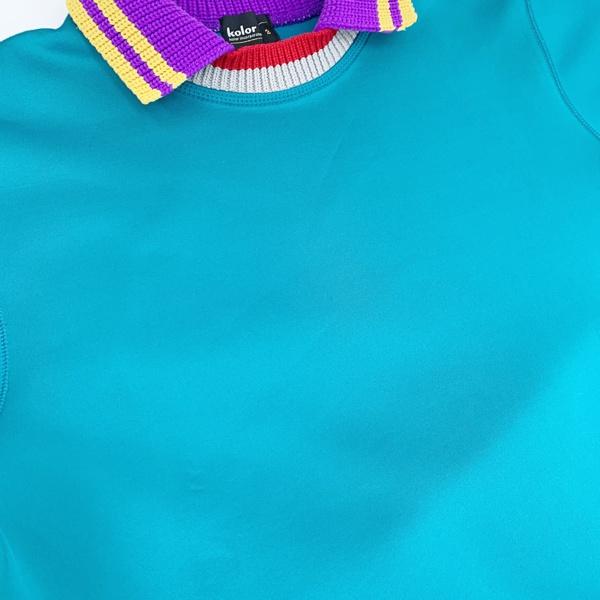 kolor 21SS Peダンボール 襟付き 切り替え スウェット トレーナー  