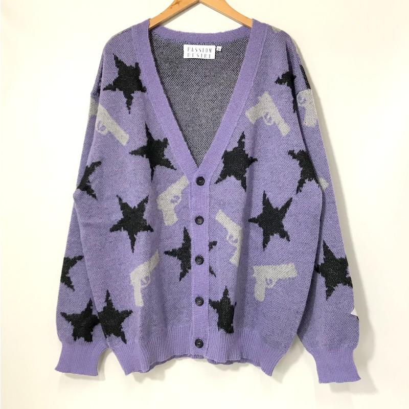 el conductorH MOHAIR CARDIGAN STARS モヘアカーディガン ニット 