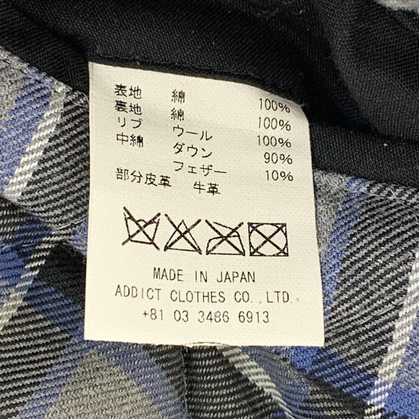 アディクト ADDICT CLOTHES オイルドコットン レザーダウンベスト 牛革 