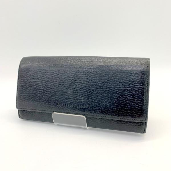 Burberry 長財布 二つ折り ウォレット レザー 革 札入れ 小銭入れ かぶせ蓋 男女兼用 メンズ レディース ブラック バーバリー 財布 Nf セール 登場から人気沸騰