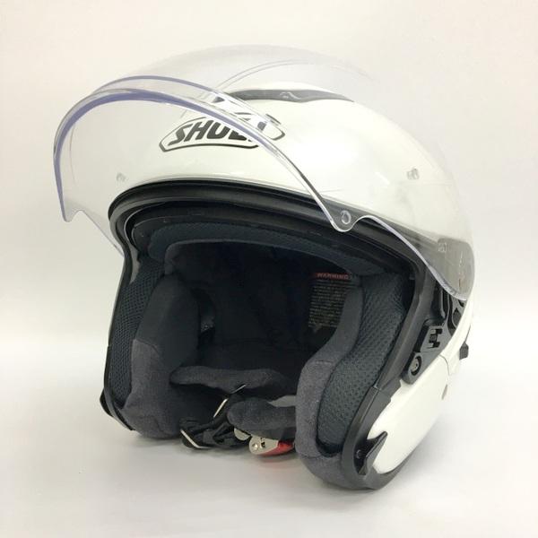 SHOEI J-Cruise ジェットヘルメット 外装美品 内装洗濯 除菌消臭済 インナーバイザー装備 オートバイ XLサイズ ホワイト ショウエイ バイク用品 N18163H●｜sunstep｜02
