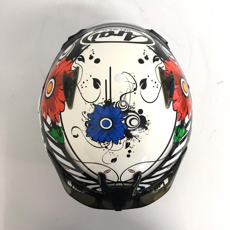 Arai QUANTUM-Jフルフェイスヘルメット 白地花柄　サイズ57-58 Arai アライ QUANTUM-J HAGA MONZA クアンタム-J ハガ 芳賀 フル