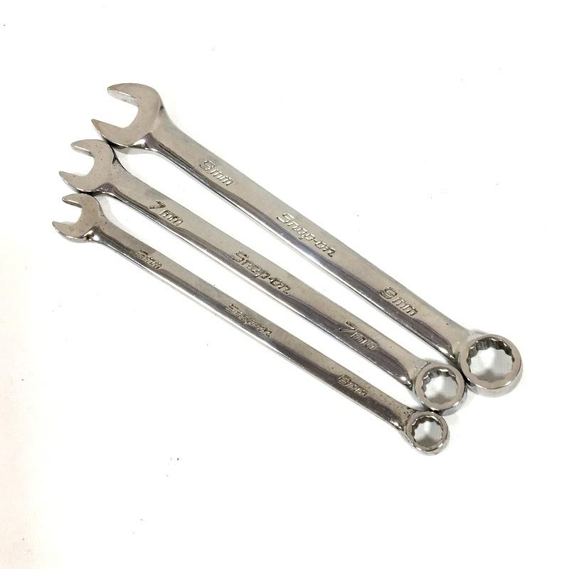 Snap-on（スナップオン） ショートコンビネーションレンチ 3本セット