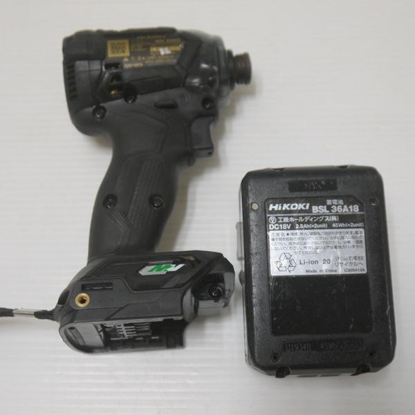 HiKOKI ハイコーキ 36V コードレスインパクトドライバ WH36DC 特別限定色 ブラック&ゴールド バッテリー1個付き ≡DT6279 | HiKOKI | 06