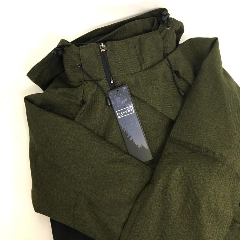 HERUNE HRN-004 マニングHRパーカージャケット ブラック カーキー M