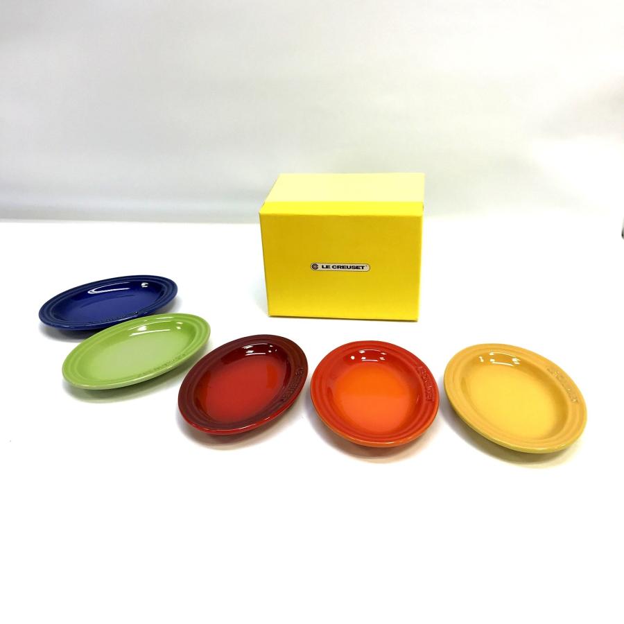 LE CREUSET ルクルーゼ ミニ オーバル プレート 5枚入り 小皿 セット マルチカラー 910369-00 食器 ◇TA3438 | 