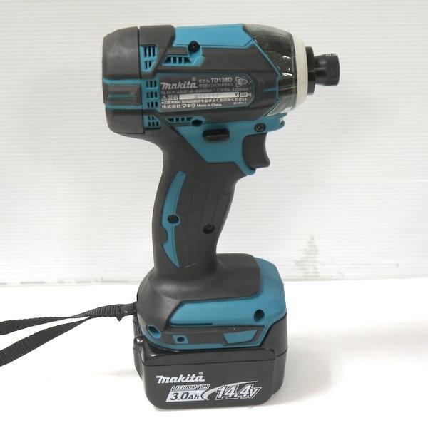 マキタ 充電式インパクトドライバ TD138DRFX 美品 14.4V 3.0Ah 青 