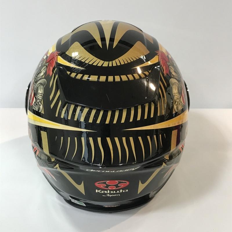 OGK KABUTO オージーケーカブト AEROBLADE5 KNIGHT フルフェイスヘルメット Mサイズ ブラックゴールド ミラー ...