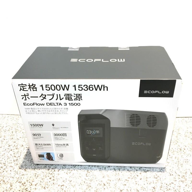 EcoFlow エコフロー ポータブル電源 EcoFlow DELTA 3 1500 EFDELTA1500-JP-B-CBOX 未使用△ DW3696