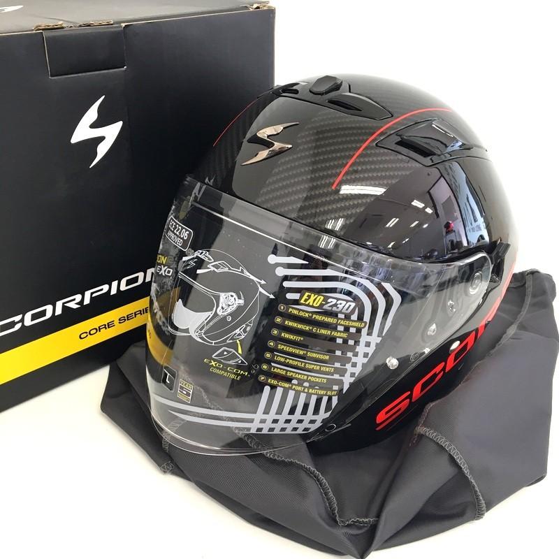 SCORPION EXO-230 QR ジェットヘルメット 除菌消臭済 Lサイズ ブラック 