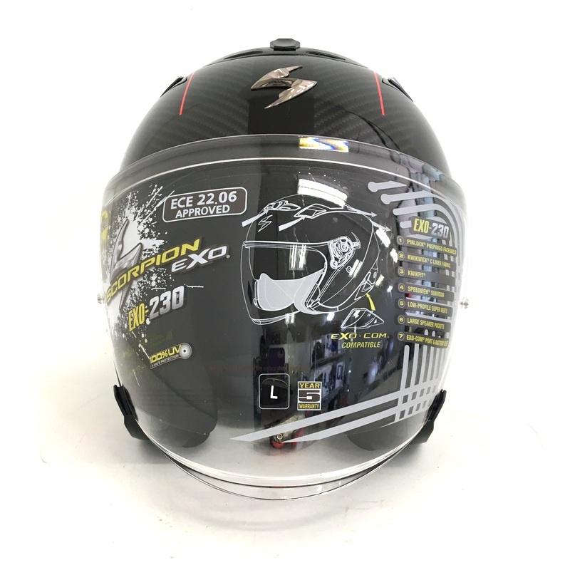SCORPION EXO-230 QR ジェットヘルメット 除菌消臭済 Lサイズ ブラック